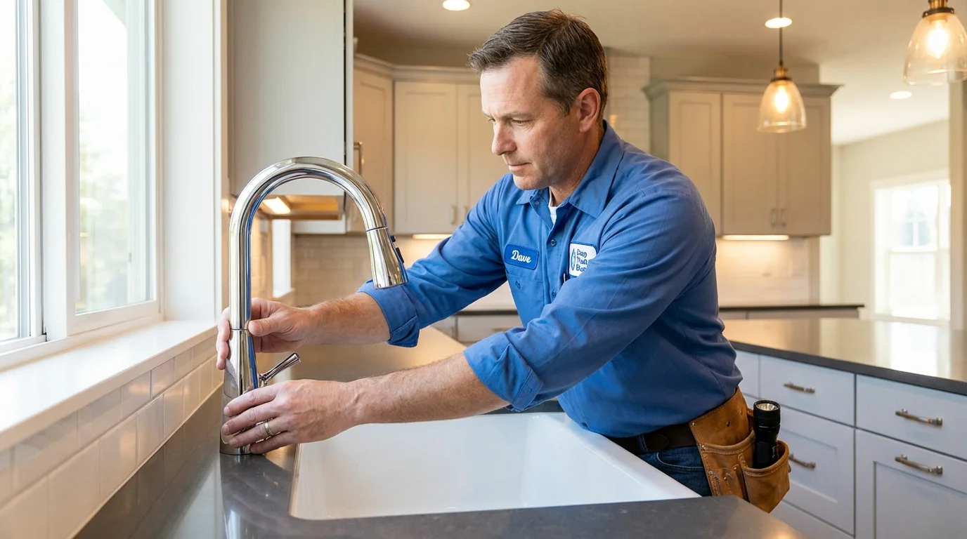 Kitchen faucet installation by Johns Plumbing LLC in Little Rock